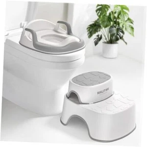 Baby Potty Training Seat with Step Stool, Toddler Toilet Seat for Boys Gray - Picture 1 of 7