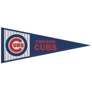 Chicago Cubs MLB Embroidered Wool 13" x 32" Pennant - Picture 1 of 1