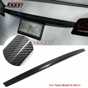 Real Carbon Rear Lid Tailgate Door Trunk Covers For Tesla Model S 2021 2022-2024 - Imagen 1 de 11