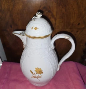 Meissen Porzellan Neumarseille 1 Kaffeekanne mit Golddekor H 24 cm Top !!! - Bild 1 von 8