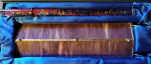 Kaleidoscope Leaded Purple Stained Glass Handmade Oil Glitter Wand - Picture 1 of 2