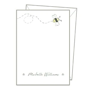 BEE Personalised NOTE CARDS X10, message or blank, writing paper, notepaper sc51 - Picture 1 of 12