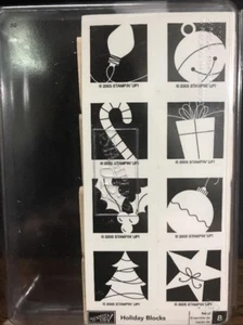 Juego de estampillas de goma de acebo sin montar acebo estrella árbol de navidad - Imagen 1 de 2
