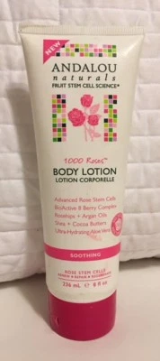 Успокаивающий лосьон для тела Andalou Naturals 1000 роз флакон 8 унций сделано в США - Изображение 1 из 2