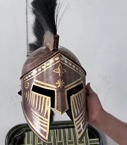 300 Wearable Spartan Helmet Black Medieval Leonidas Greek Knight Christmas Gift - Picture 1 of 6