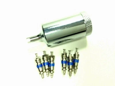 NEW Schrader Valve Core Storer Removal Pocket Tool Hvac + 6 Quality HVAC Cores