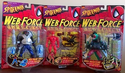 蜘蛛侠 Web Force 沼泽蜘蛛侠 Daredevil Smash 蜥蜴公仔 批量 ToyBiz 全新 — 第 1/4 张图片