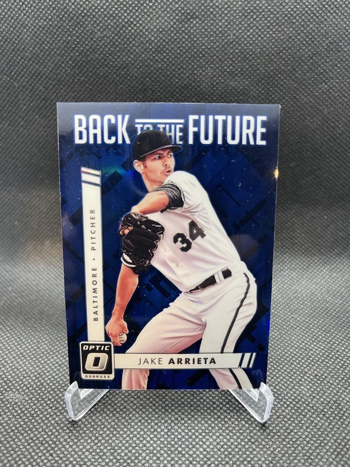 Jake Arrieta 2016 Donruss Optic Back To The Future BLUE Prizm Holo #'d 58/149 - Image 1 of 4