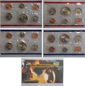 1995 PD US Mint Set (OGP) 10 coins B4
