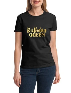 Birthday Queen Shirt Bday Girl T-Shirt Gift For Her Funny Party Women's Tee - Picture 1 of 8