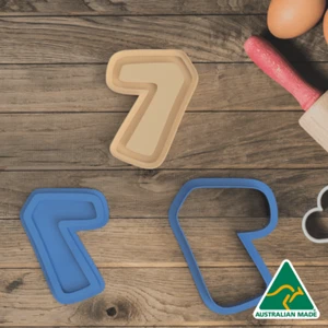 Basic Number 7 Cookie Cutter and Embosser Stamp - Picture 1 of 5