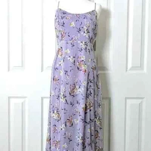 FATE Women's Flowy Chiffon Maxi Dress Size XL Lavender Floral Print NWT - Picture 1 of 10
