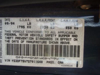 99 00 01 02 03 SAAB 9-3 LIMPIAPARABRISAS DELANTERO MOTOR CONV 578876 Foto 1 de 4