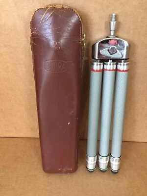 Vintage Bilora Biloret Telescoping Camera Tripod Model 2017 With Case Germany - Image 1 of 4