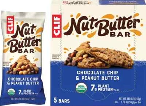 CLIF Nut Butter Bar Chocolate Chip & Peanut Butter 5 x 50g - Picture 1 of 1