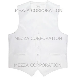 Nuevo Chaleco Esmoquin Hombre Vesuvio Napoli Chaleco Solo Sólido Baile de graduación Boda Blanco - Imagen 1 de 3