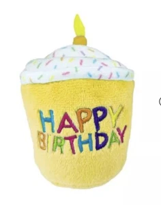 Multipet Birthday Cupcake Cat Toy - Yellow NEW!! - Picture 1 of 6