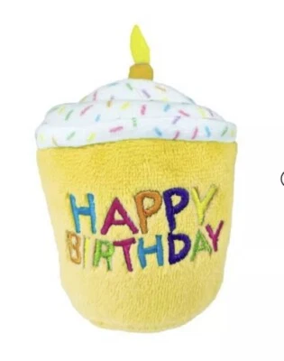 Multipet Birthday Cupcake Cat Toy - Yellow NEW!! - Image 1 of 4