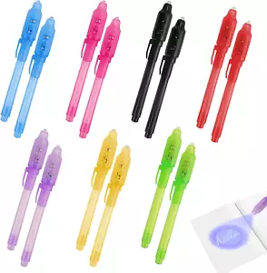 14PCS Invisible Ink Pen with UV Light, Spy Pen for Kids, Magic Ink Marker for Se - Picture 1 of 12