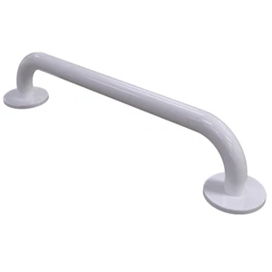 Haltegriff mit Abdeckrosettenfür barrierefreies Bad 30 cm weiß DN 32 mm  - Bild 1 von 7