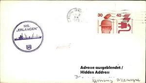 SHIP MAIL Ship MS ERLANGEN (Ship Letter Cover) 1973 Board Postmark Ship - Picture 1 of 1