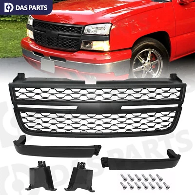 For 2005 2006 2007 Chevy Silverado 1500 2500HD 3500 Front Bumper Upper Grille - Image 1 of 4