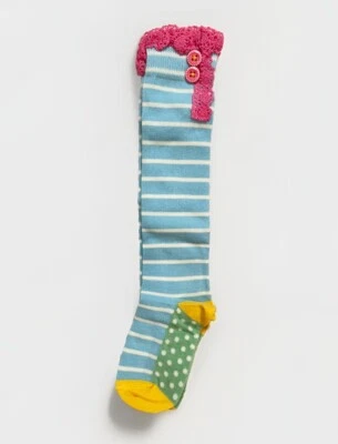 MATILDA JANE Girls Striped Socks Blue Size Small New - Image 1 of 2