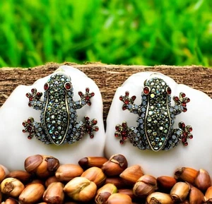 Stunning Clip-On Frog Earrings by Heididavs – New. F187 - Picture 1 of 7