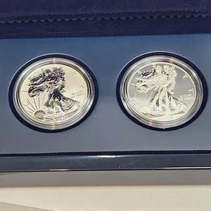 2013 American Eagle West Point 2 Coin Proof Silver Set with Box and COA - Picture 1 of 4