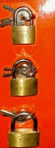 3-Pack Luggage Suitcase Travel Lock Padlock with Keys - Picture 1 of 7