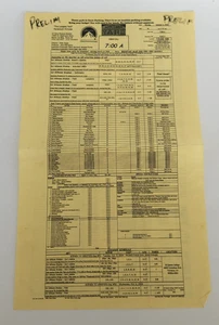 The Longest Yard Crew Call Sheet 2004 Adam Sandler Burt Reynolds Terry Crews - Picture 1 of 2