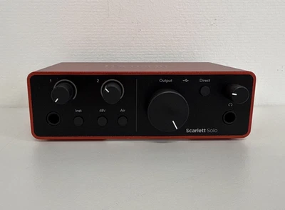 Focusrite Scarlett Solo USB-C Audio Interface 4th Generation Red Black No Cords - Image 1 of 4