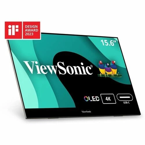 ViewSonic VX1655-4K-OLED 16" Class 4K UHD OLED Monitor - 16:9 - Black - Image 1 of 4