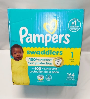 Активные детские подгузники Pampers Swaddlers 164 штуки размер 1  - Изображение 1 из 4