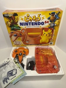 BOXED Pokemon Nintendo 64 N64 Japanese Pikachu Orange Limited RARE Japan CIB - Picture 1 of 21