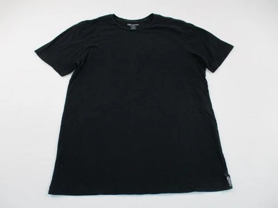 Camisa Todd Snyder Para Hombre Mediana Negra Manga Corta Cuello Redondo Calce Ajustado Foto 1 de 4