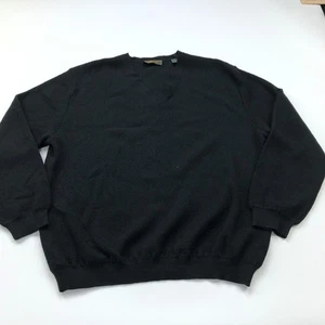 Peru Unlimited Baby Alpaca Wool Large Black Pullover V-Neck Sweater PLS READ - Picture 1 of 12