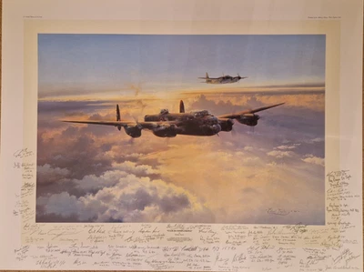 Cloud Companions - Lancaster Mosquito Robert Taylor Limited Print - multi signed - Image 1 of 4