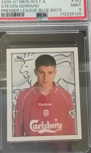 2000 Merlin Premier League STEVEN GERRARD LIVERPOOL PSA 9 - Pop 1 - Picture 1 of 5