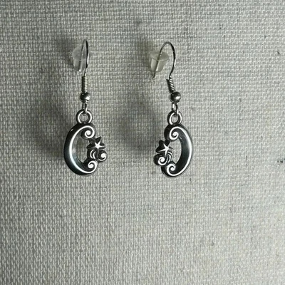 Brighton Shooting Star Earrings Silver Plated French Wire Dangle Retired Dream - Image 1 of 4