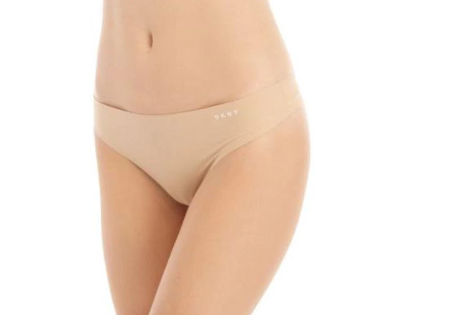 Dkny Litewear Cut Anywear 标志丁字裤内衣发光/香草全新带标签 — 第 1/1 张图片