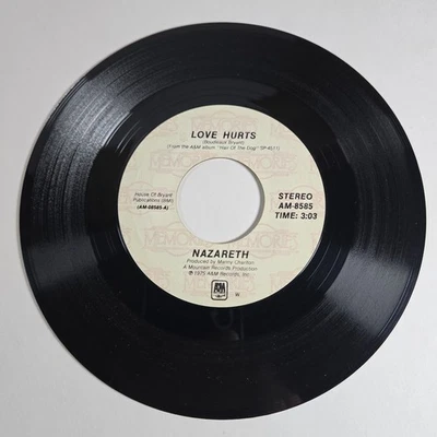 Nazareth "Love Hurts" 45 Vg+ Tested Jukebox 1975 Rare - Image 1 of 4
