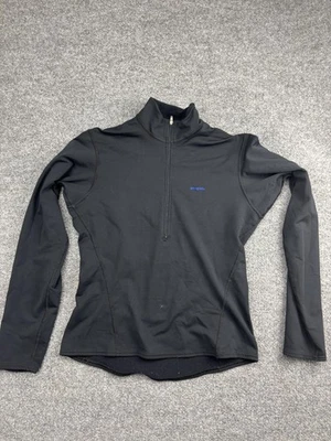 Pullover Patagonia Mujer Mediano Negro Media Cremallera Exterior Elastizado Top Atlético EE. UU. Foto 1 de 4