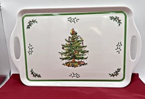 Bandeja grande de melamina Pripernel árbol de Navidad Spode 12 x19 - Imagen 1 de 7