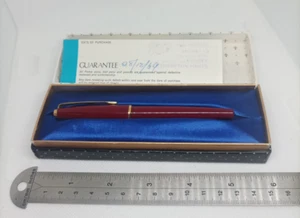 Vintage Parker Burgundy Red Fountain Pen (Lady 17 ?) - Picture 1 of 18