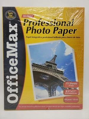 Photo Paper Inkjet 8.5x11 Professional Glossy 75 Sheets Made in USA Sealed Box - Image 1 of 3