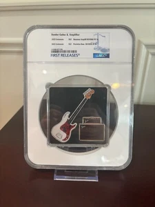 Fender Guitar & Amplifier 2023 Solomon Islands 1oz Silver Coins NGC Reverse PF70 - Picture 1 of 2