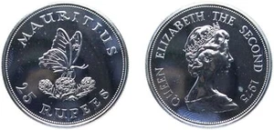 Mauritius 1975 25 Rupees Silver (.500) BU - Picture 1 of 1