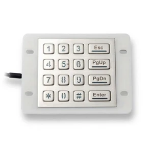 Metal Illuminated IP68 Waterproof Industrial Stainless Steel Backlit Keypad 4x4 - Picture 1 of 9