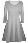 Women Long Sleeve Print Swing Dress Flared A Line Skater Dress Top Size 8-26